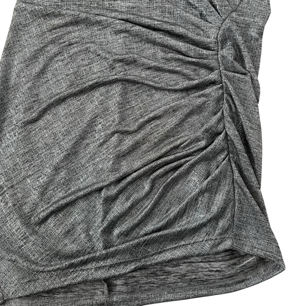 Isabel Marant Etoile Nadilia Ruched Silver Metallic Shimmer Mini Dress SZ S - Picture 6 of 15
